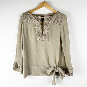 Worth Silk SequenceV Neck Top M